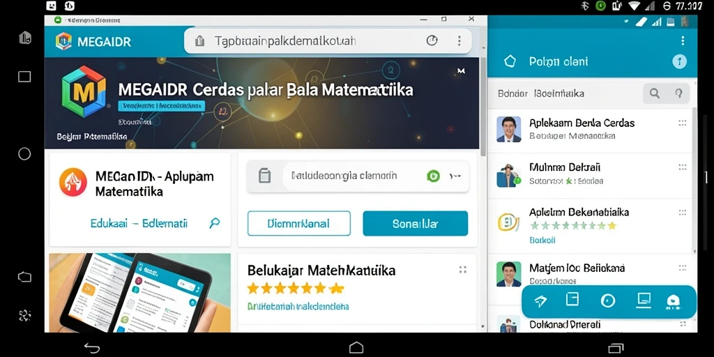 Tampilan antarmuka MEGAIDR yang intuitif untuk belajar matematika.