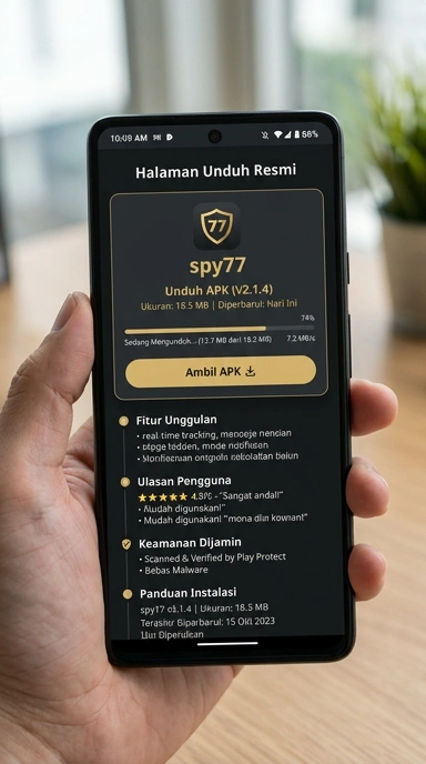Tampilan halaman APK spy77
